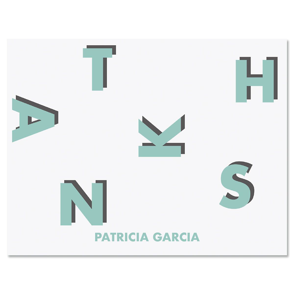 Light Blue Minimal Thanks Custom Note Cards Light Blue