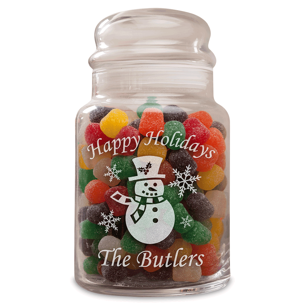 Snowman Custom Treat Jar