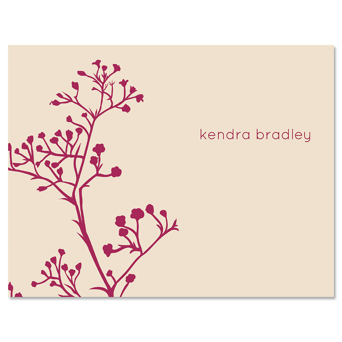 Babys Breath Custom Note Cards