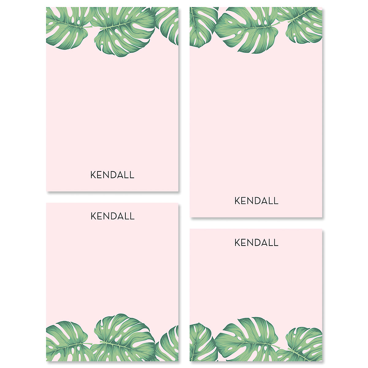 Pink Palms Custom Memo Pad Sets