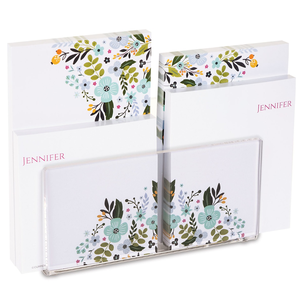 Aubrey Custom Memo Pad Set & Acrylic Holder