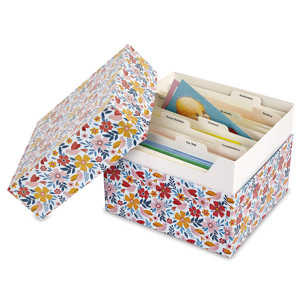 Blossom Top Greeting Card Organizer Box