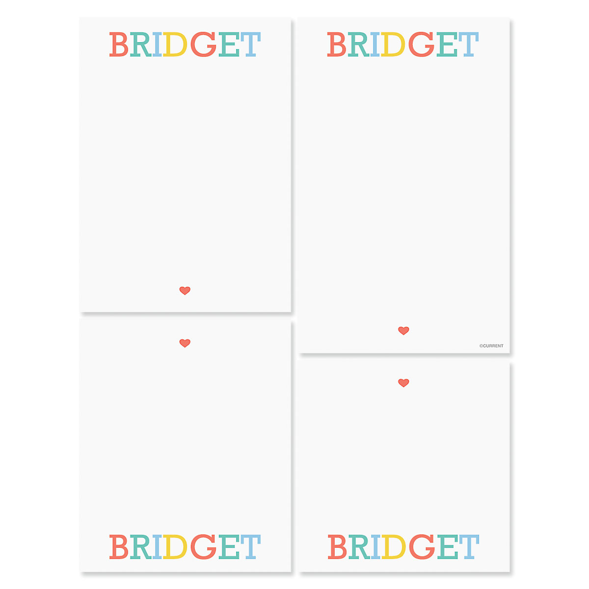 Alphabet Custom Memo Pad Set