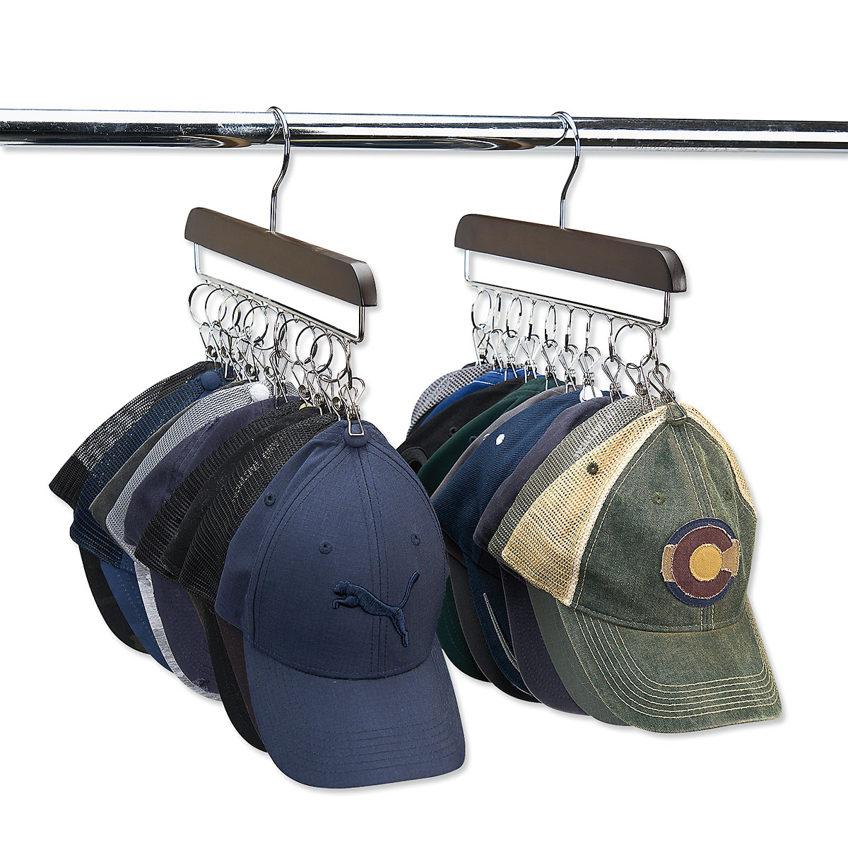 Hat hanger with all hat included Hat-Hanger (5 Pack) - White Winter – Hat Hanger main image 2