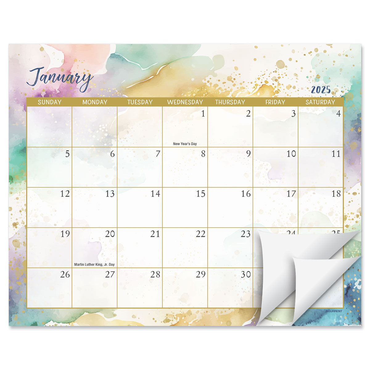 2025 Marble Calendar Pad Colorful Images