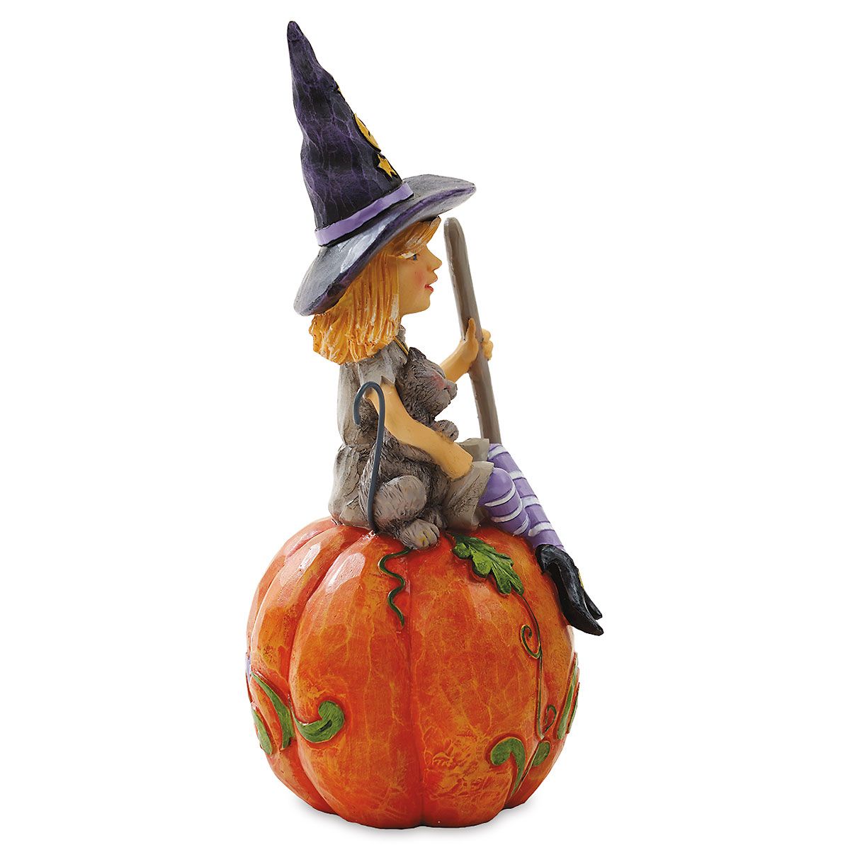 jim shore witch on pumpkin