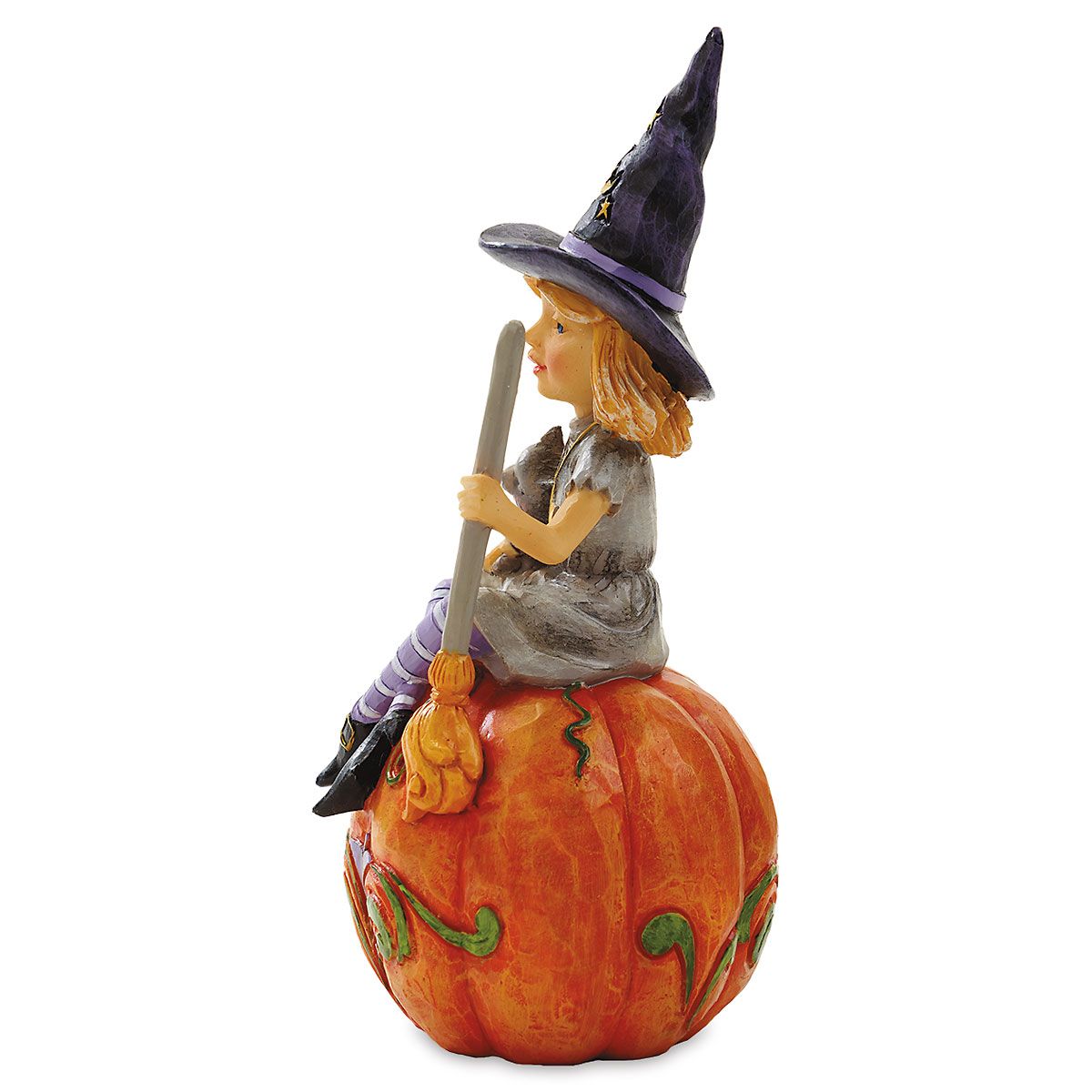 jim shore witch on pumpkin