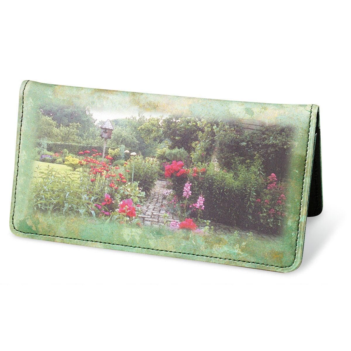 Gorgeous Gardens Premium Personal Checkbook Cover