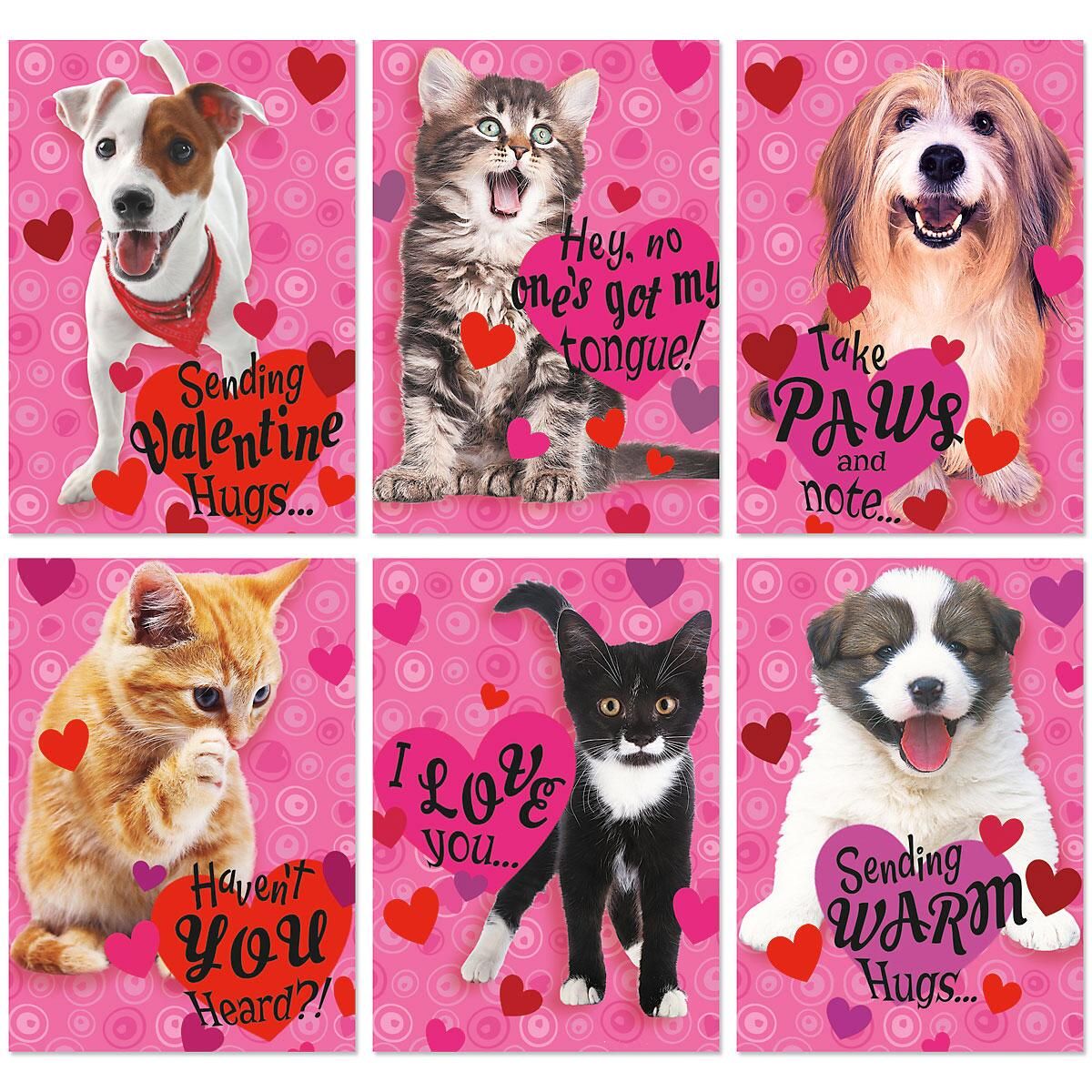 Puppies and Kittens Valentine Value Pack