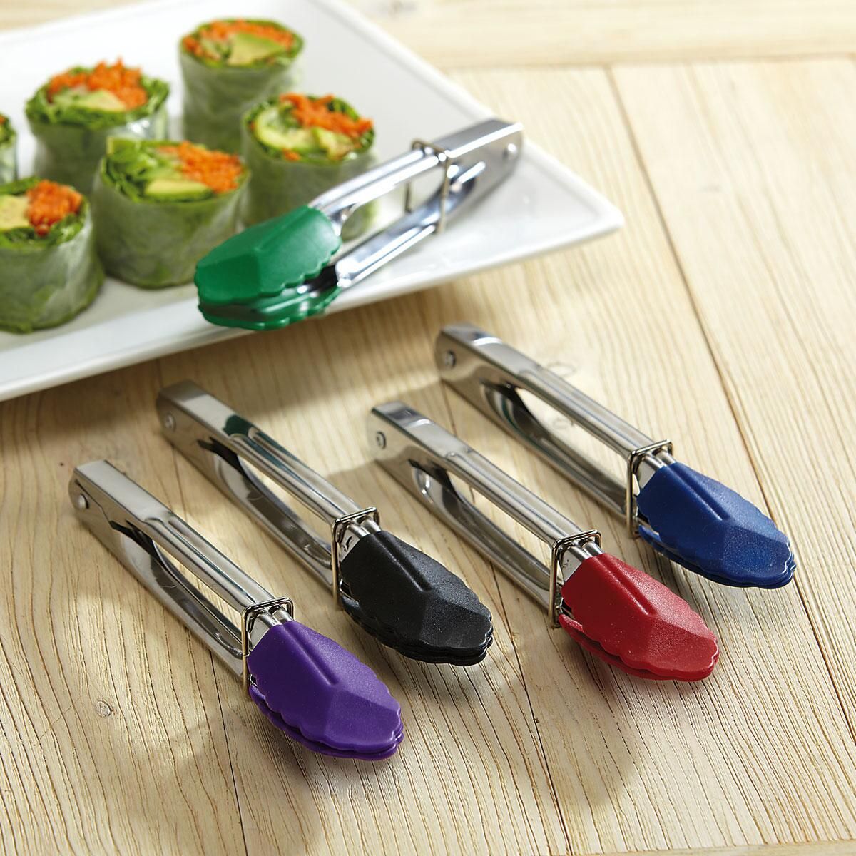 Colorful Mini Kitchen Pickle-Picker Tongs
