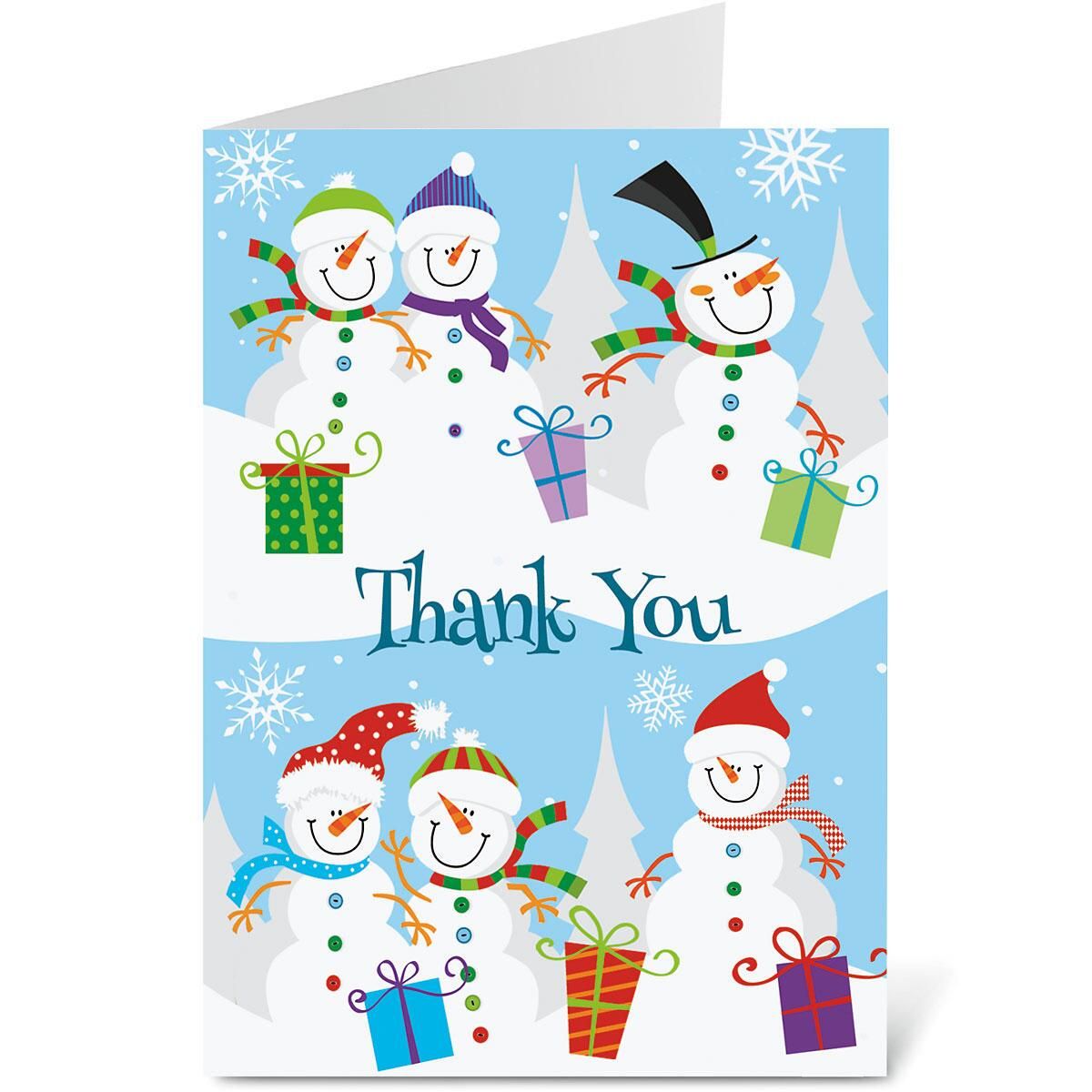 Holiday Thank You Note Cards Colorful Images