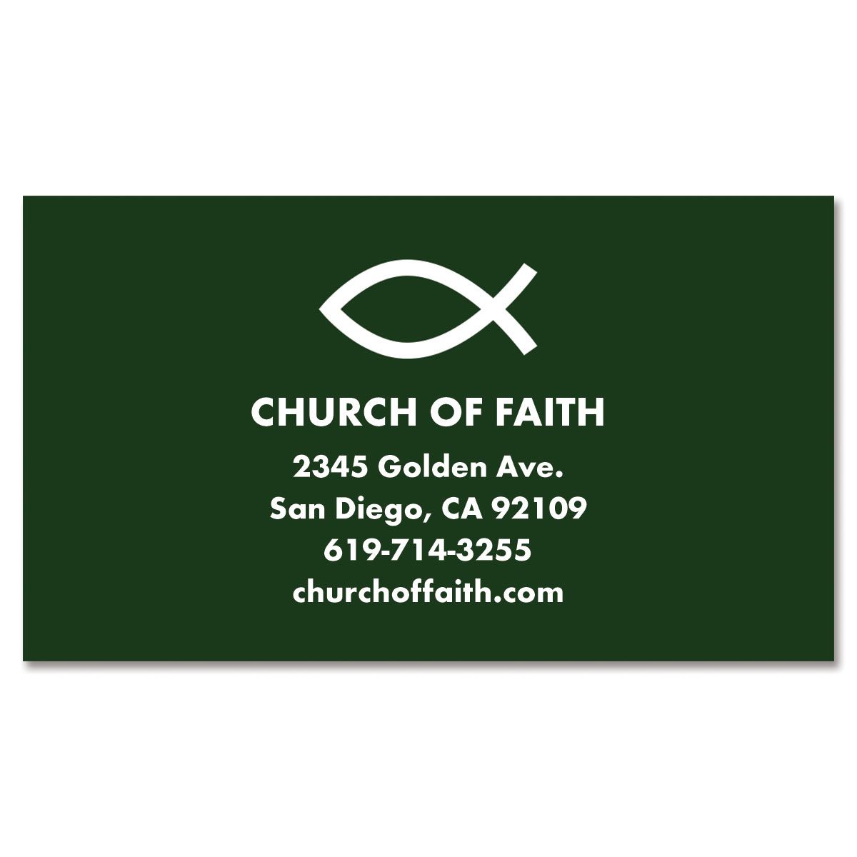 Simple Faith Business Card - GREEN Green