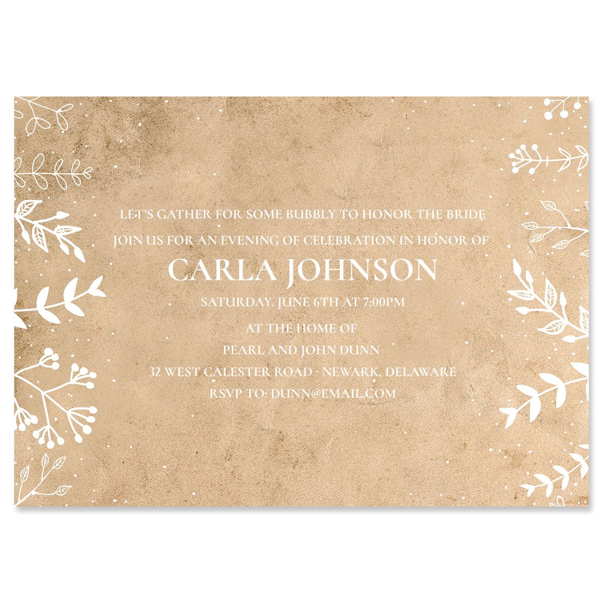 Custom Natural Joy Invitation - Light Weight Stock