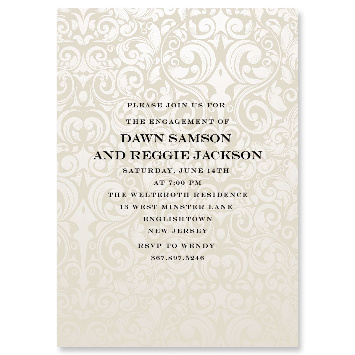 Custom Passion Engagement Invitation - Light Stock