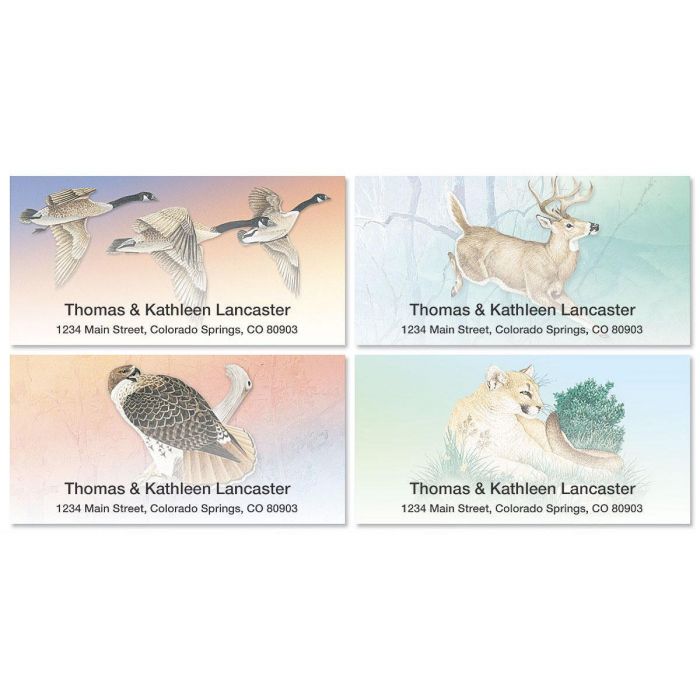 Wildlife Deluxe Return Address Labels Colorful Images