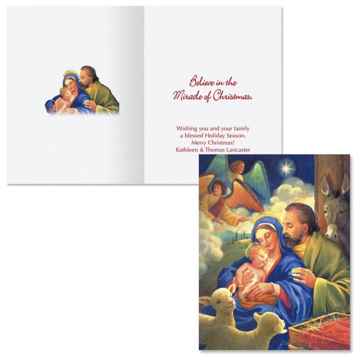 glory to the newborn king note card size christmas cards