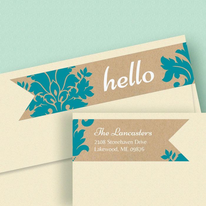 Salutations Connect Wrap Diecut Address Labels Colorful Images