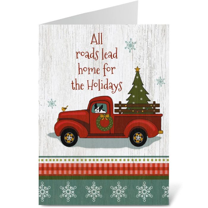 Holiday Truck Note Card Size Christmas Cards