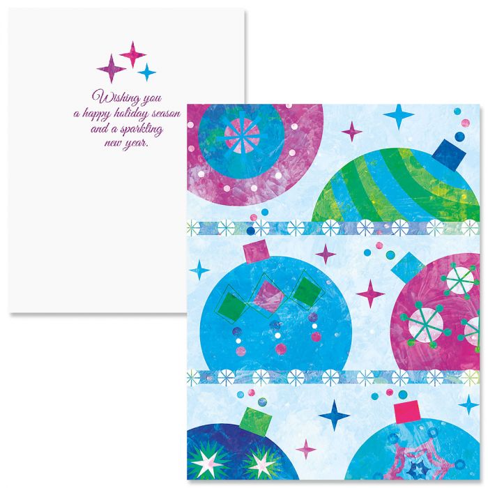 graphic ornaments note card size christmas cards colorful images size of notecard