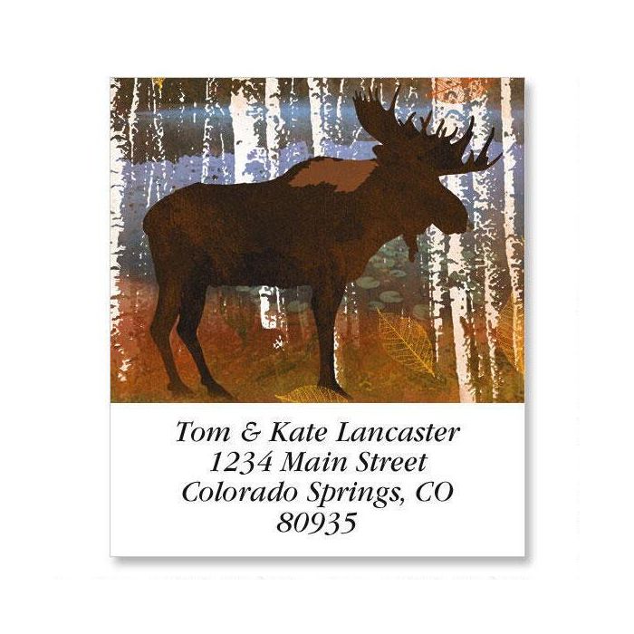 Moose Select Return Address Labels Colorful Images
