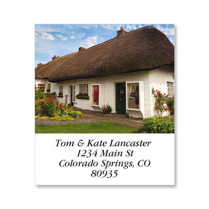 Irish Cottage Select Return Address Labels Colorful Images