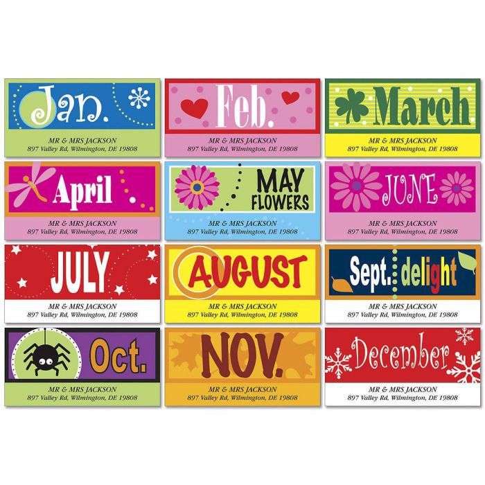 a fun year deluxe return address labels colorful images