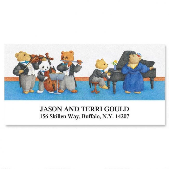 bear days year round deluxe return address labels colorful images