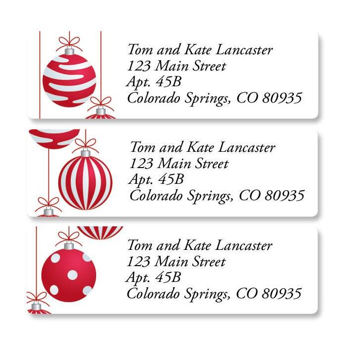 Crimson Delight Classic Return Address Labels 