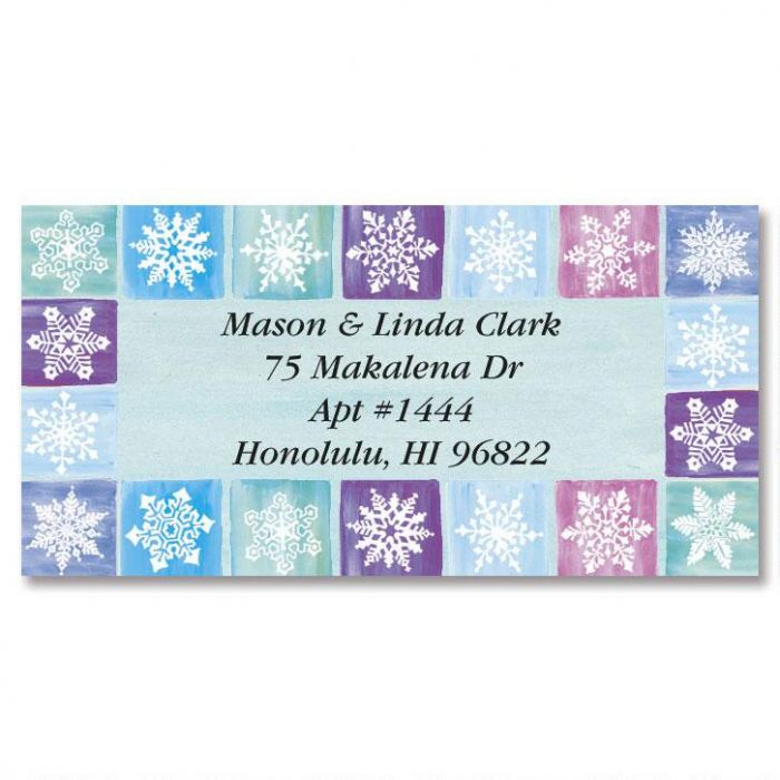 Parade of Seasons Holiday Border Return Address Labels Colorful Images