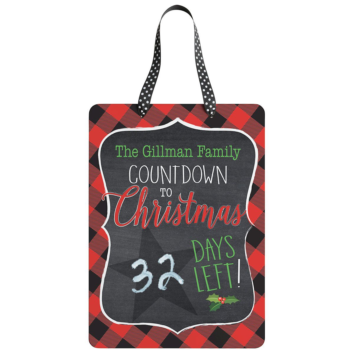 Custom Christmas Chalkboard Countdown