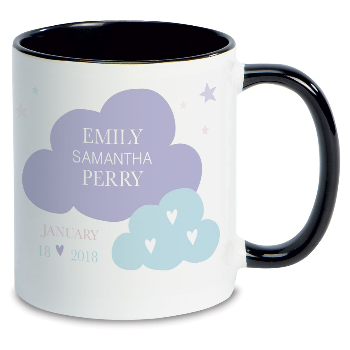 Baby Girl Custom Photo Mug - Black Handle