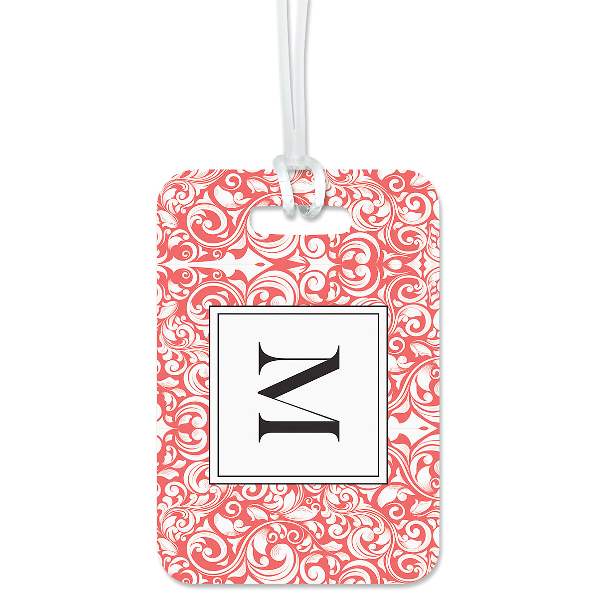 Rose Damask Custom Luggage Tag