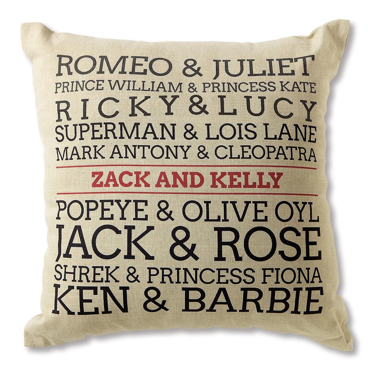 Famous Couples Custom Pillow Colorful Images