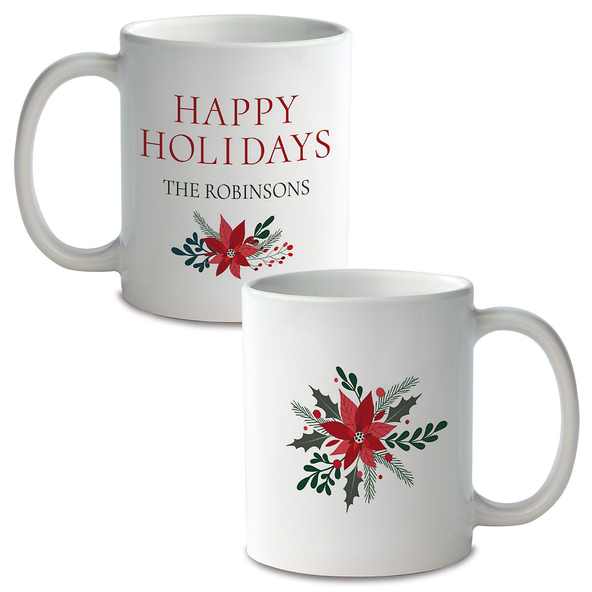 Holly Personalized Ceramic Mug White