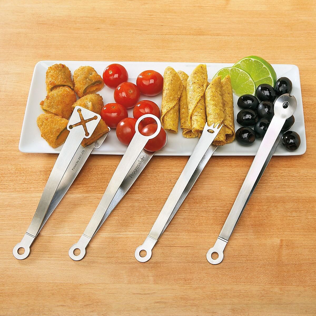 Stainless Steel Appetizer Tongs | Colorful Images