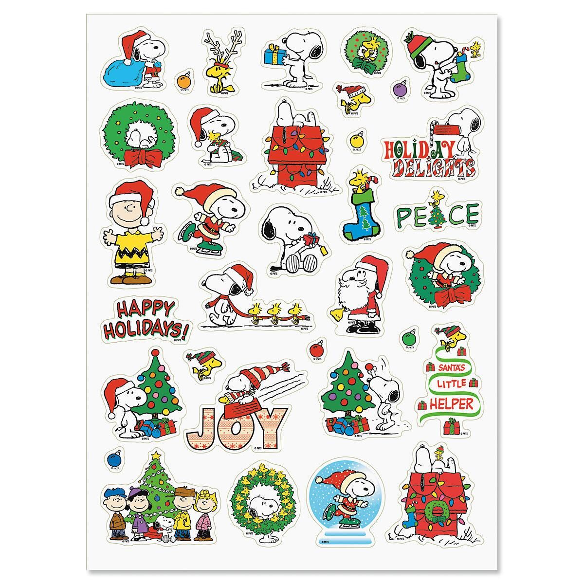 Christmas Holiday Characters Sticker – 1 Rolle, Wiederverwendbar
