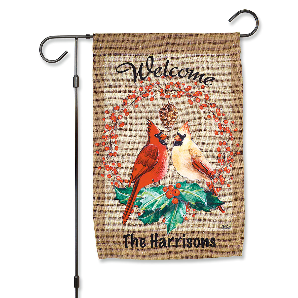 Cardinal Pair Garden Flag