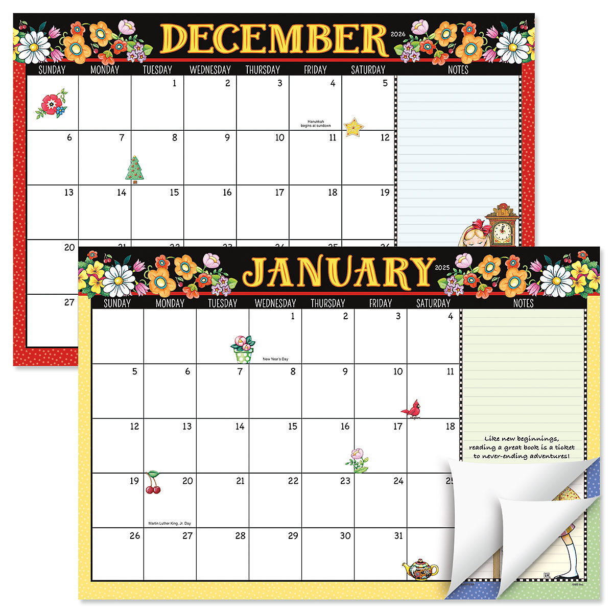 Mary Engelbreit® 2025–2026 Calendar Pad  Colorful Images