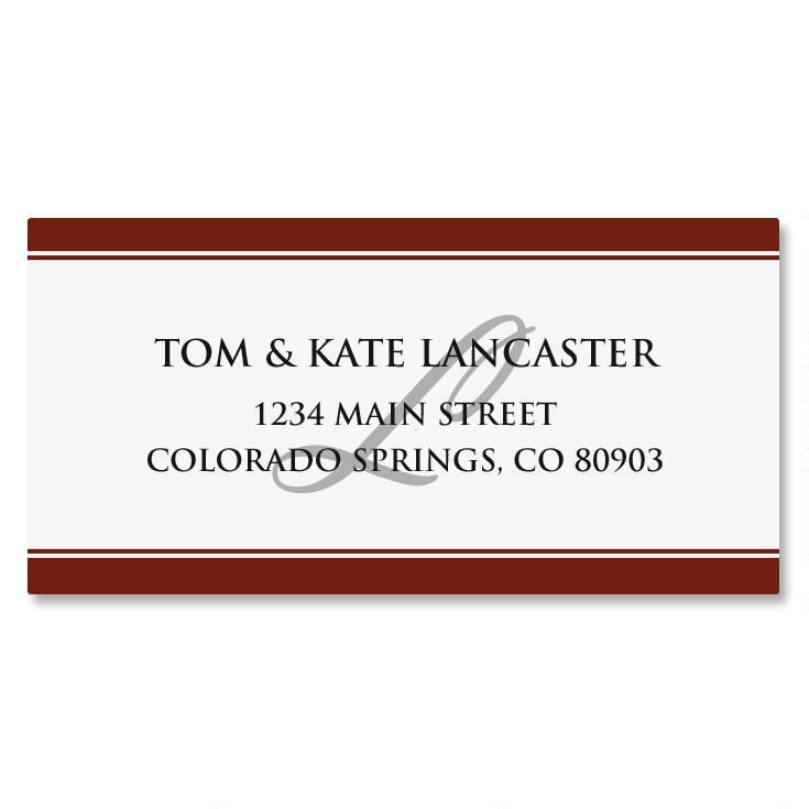 Classic Red Border Return Address Labels
