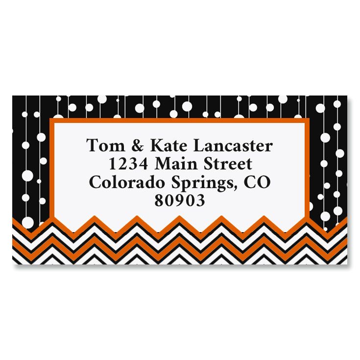 Halloween Infusion Border Return Address Labels