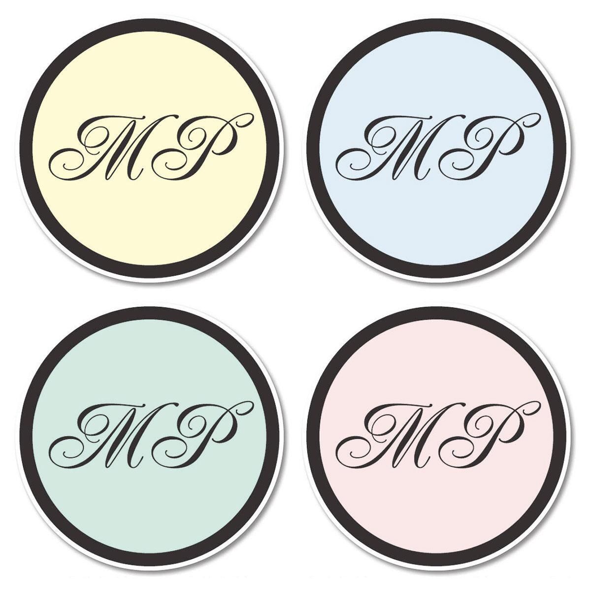 Initials Envelope Seals (4 Colors)