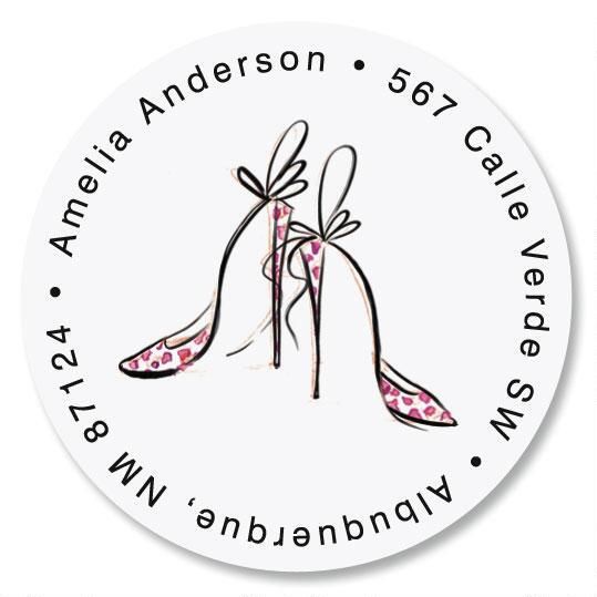 Divine Shoes Round Return Address Labels