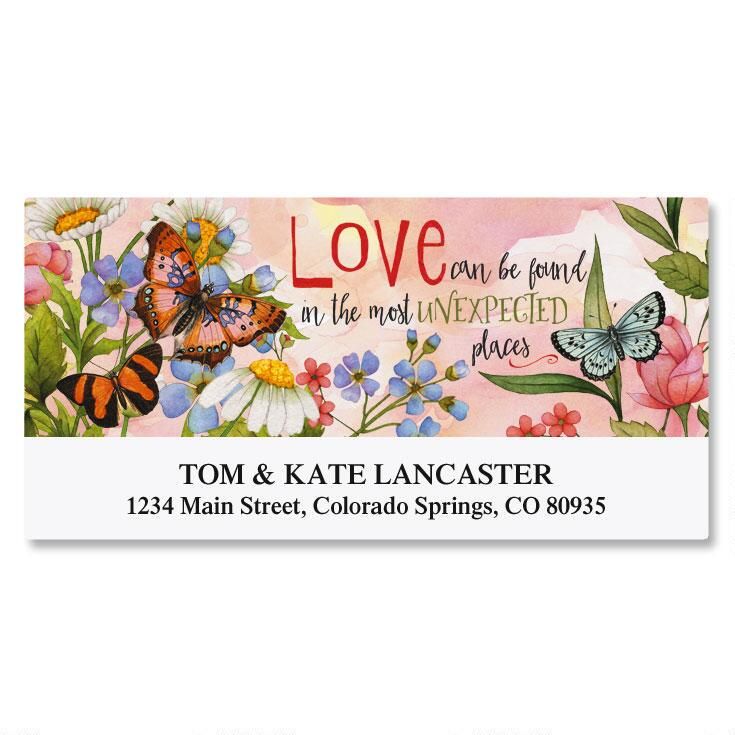 Butterfly Love Deluxe Return Address Labels Colorful Images