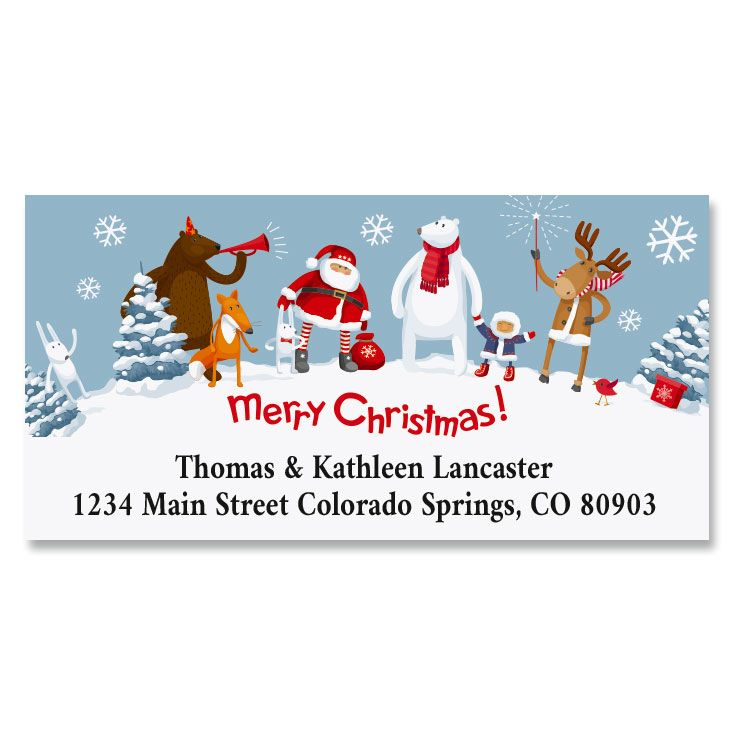 Christmas Party Deluxe Return Address Labels