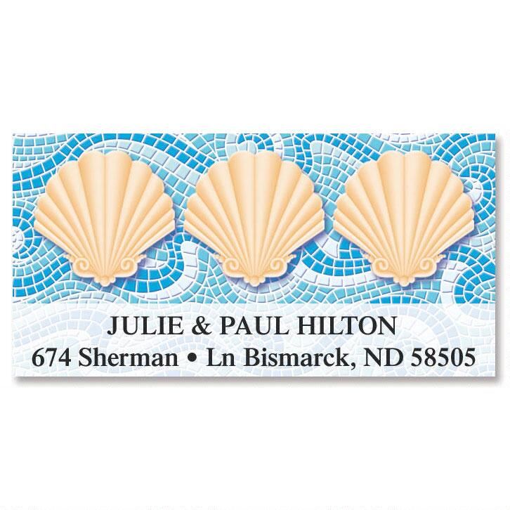 Ocean Mosaic Deluxe Return Address Labels