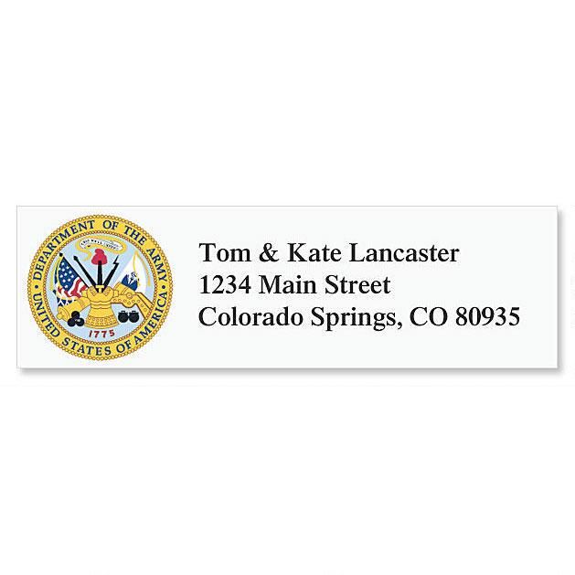 Army Classic Return Address Labels Colorful Images