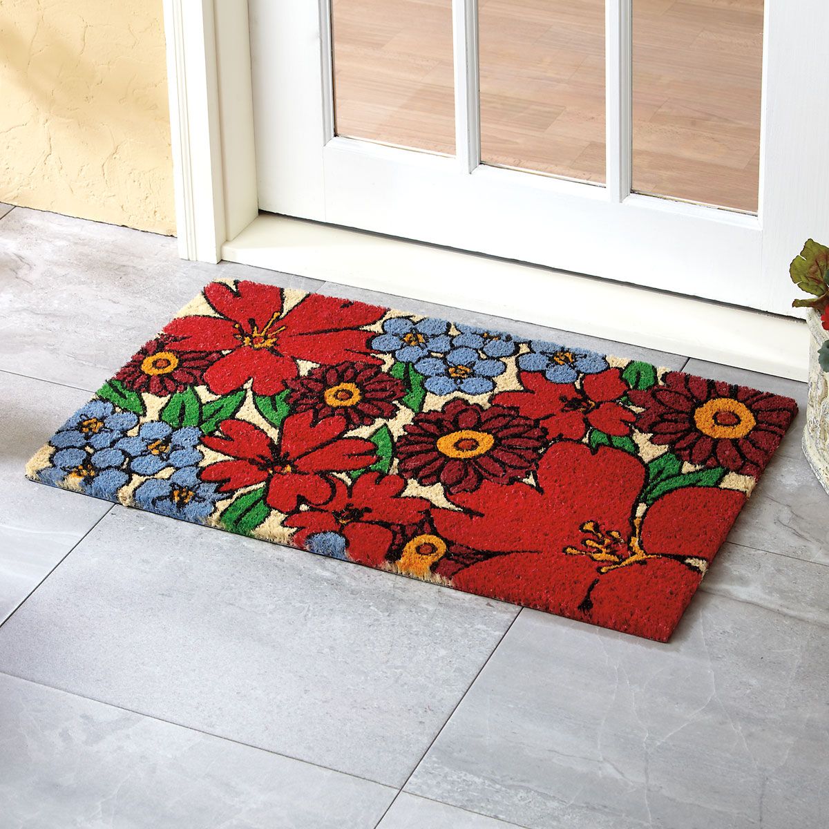 Forget Me Not Coir Doormat Colorful Images