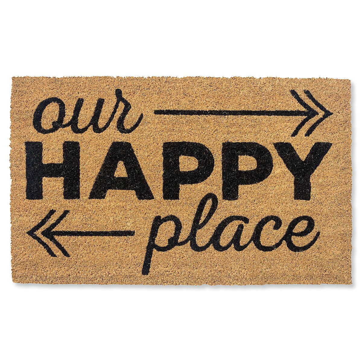our happy place coir doormat colorful images personalized christmas doormat