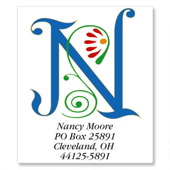 Spring Monogram Select Return Address Labels