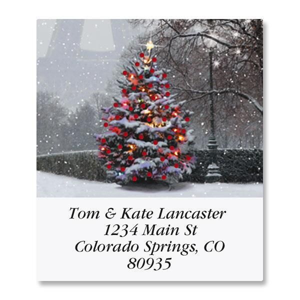 Paris in the Snow Select Return Address Labels